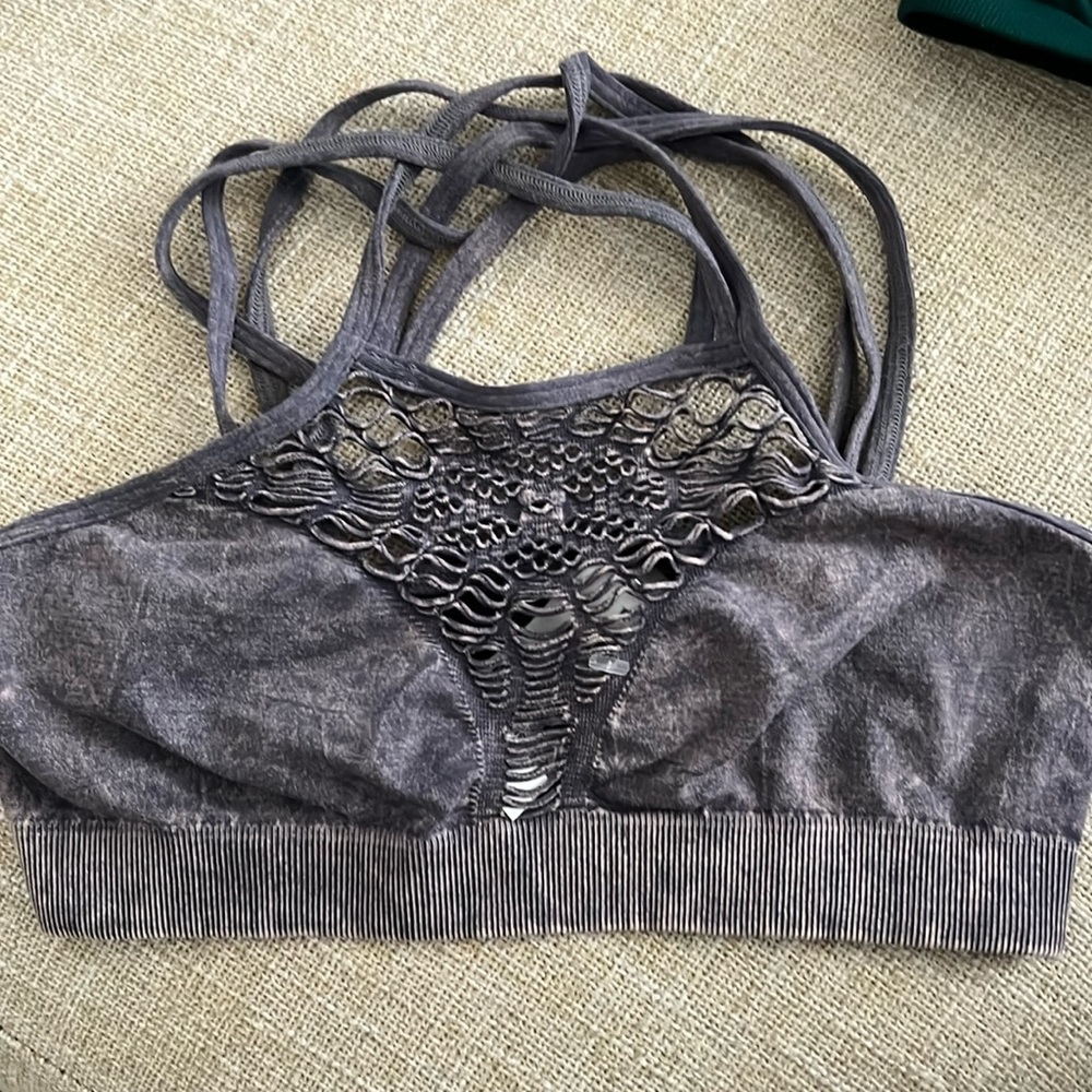LF acid grey Dreamcatcher Bralette NWT festival boho